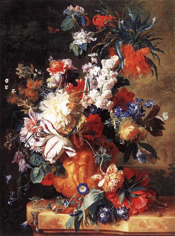HUYSUM, Jan van Bouquet of Flowers in an Urn sf Spain oil painting art
